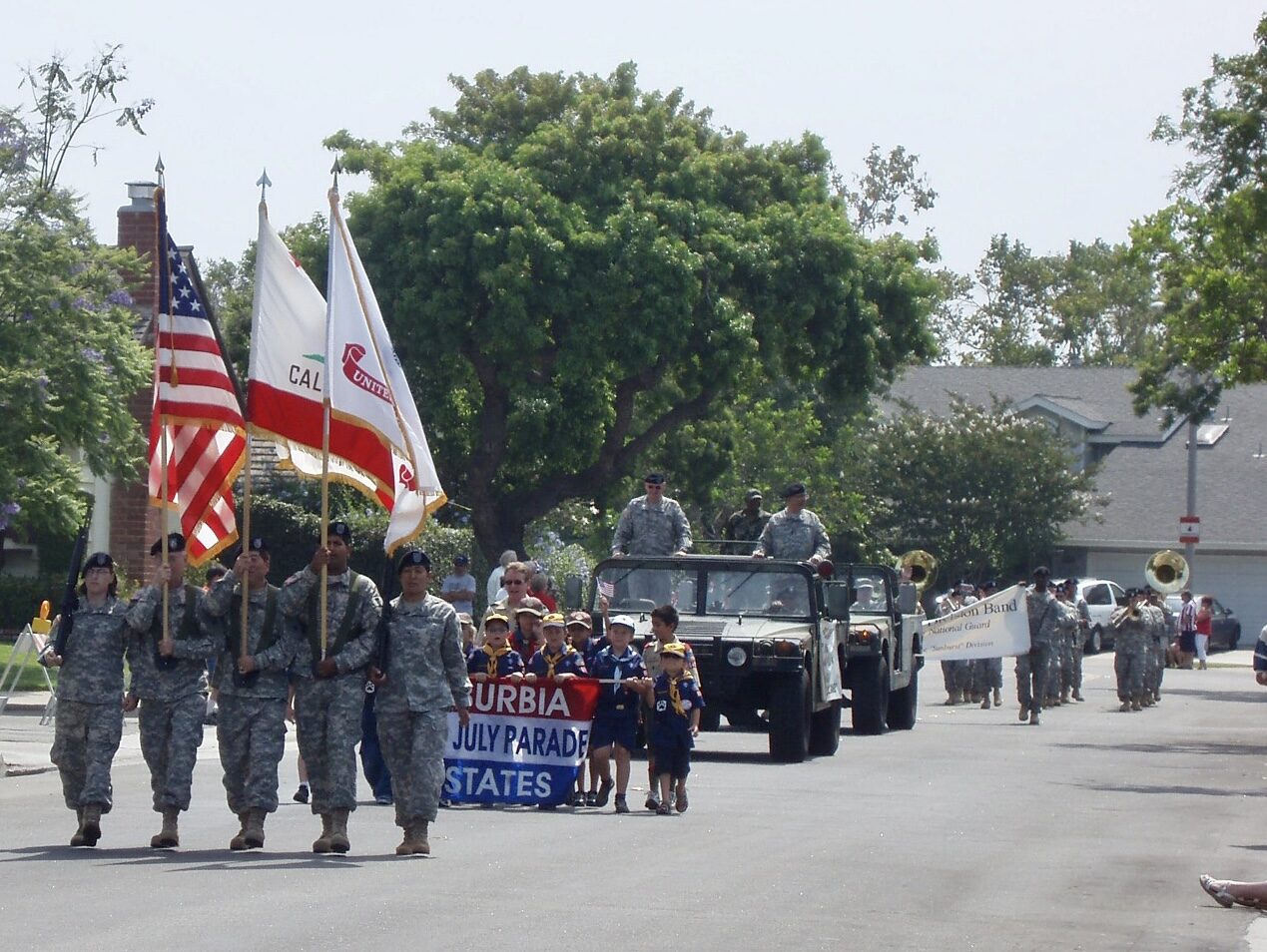 People in a parade