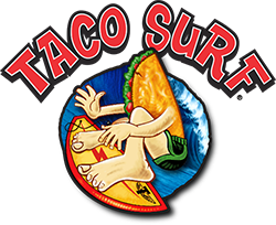 Taco surf text logo